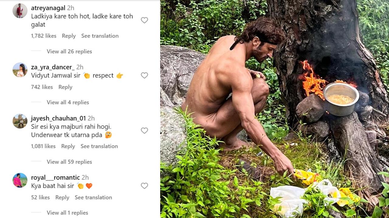खाना पकाने से लेकर नदियों में नहाने तक, वह इस दौरान न्यूड दिखाई दिए. 