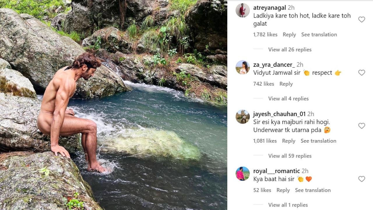 बिना कपड़े पहने विद्युत जामवाल को इस तरह से काम कर के देखना कुछ लोगों को पसंद नहीं आ रहा हैं. 
