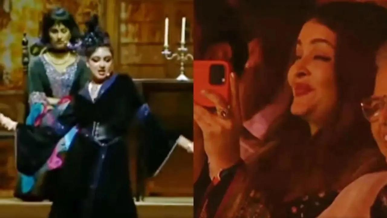 आराध्या के एक्ट को फोन में कैप्चर करती ऐश्वर्या राय बच्चन.