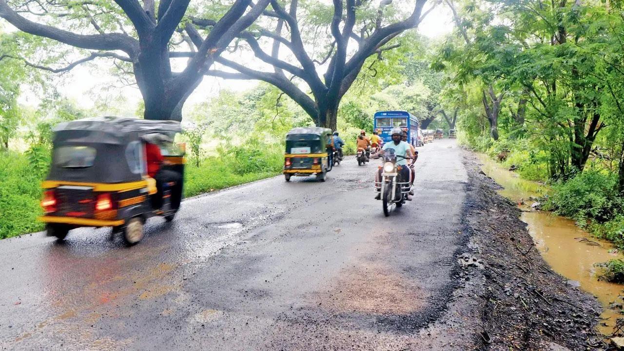23 सितंबर को आरे कॉलोनी में एक आंतरिक सड़क। तस्वीर/अनुराग अहिरे