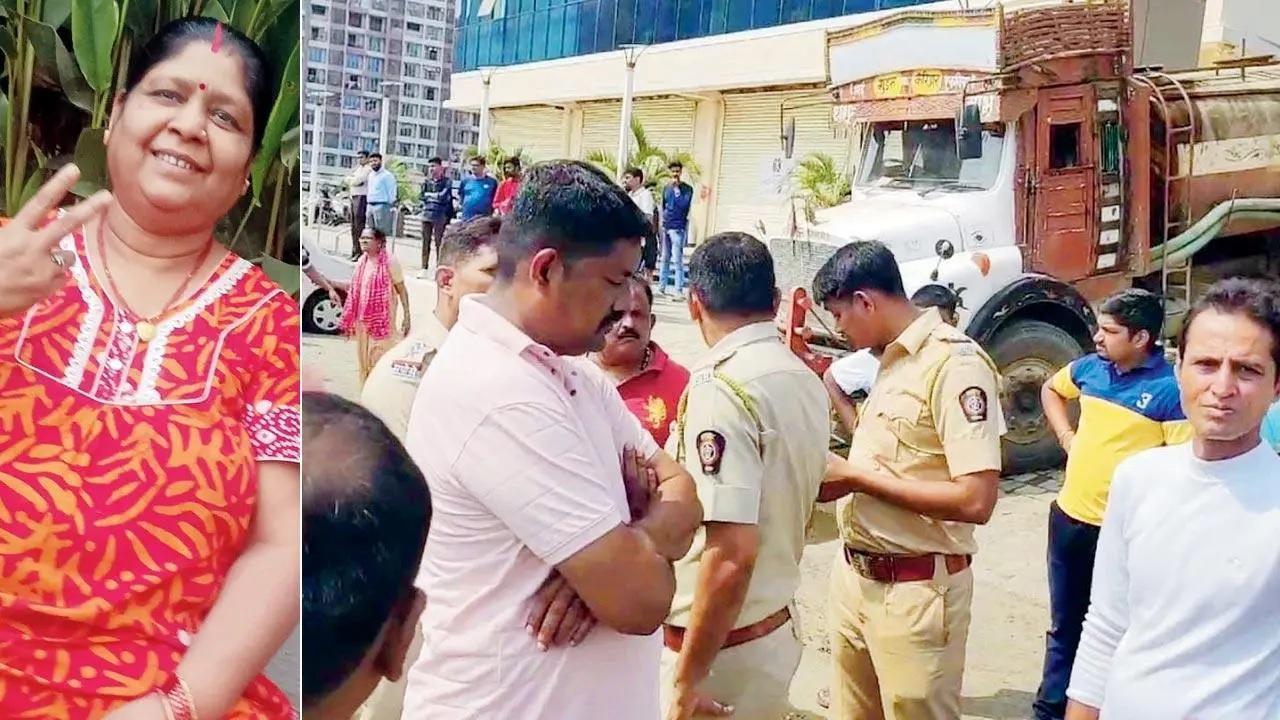 दादी, जिनका अस्पताल में निधन हो गया; दुर्घटनास्थल पर पुलिस. तस्वीरें/हनित पटेल
