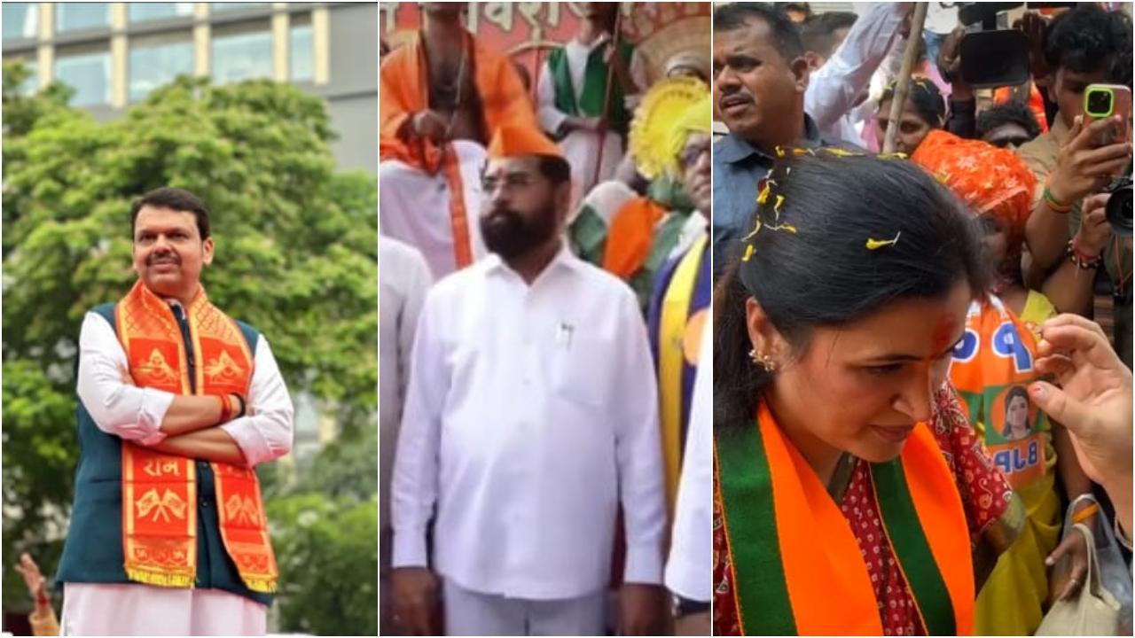 महाराष्ट्र के नेताओं ने शोभा यात्रा में शामिल होकर मनाया गुड़ी पाड़वा.