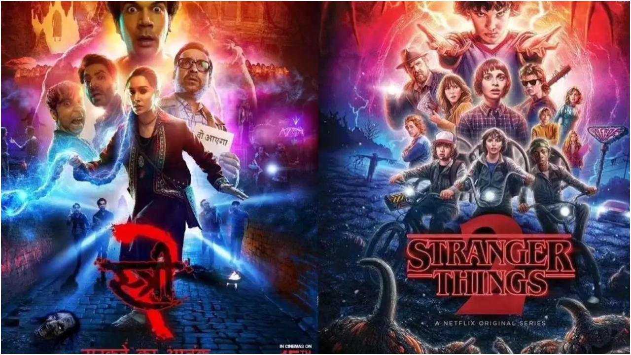 स्त्री 2 और स्ट्रेंजर थिंग्स के पोस्टर
