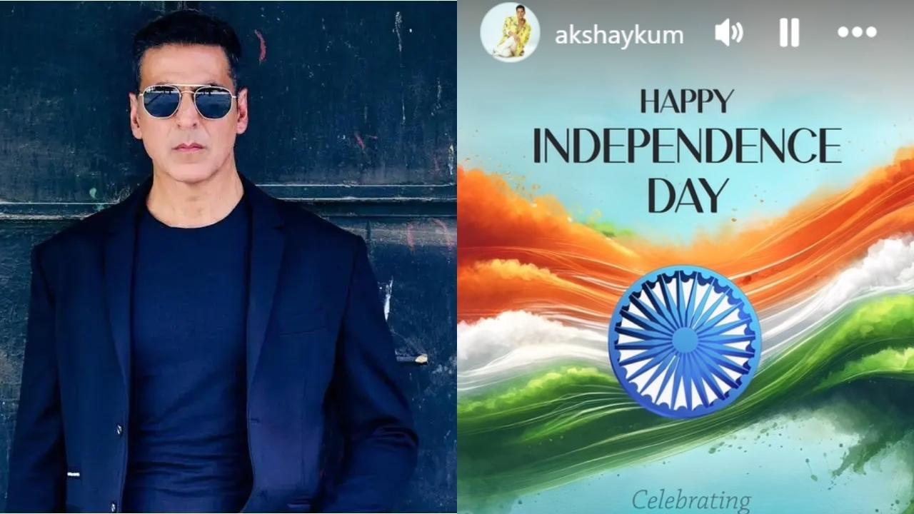 बॉलीवुड एक्टर अक्षय कुमार ने सोशल मीडिया पर अपने देशवासियों को स्वतंत्रता दिवस की बधाई दी है.
