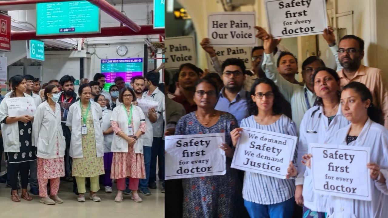 मुंबई के अस्पतालों में डॉक्टर्स का विरोध प्रदर्शन