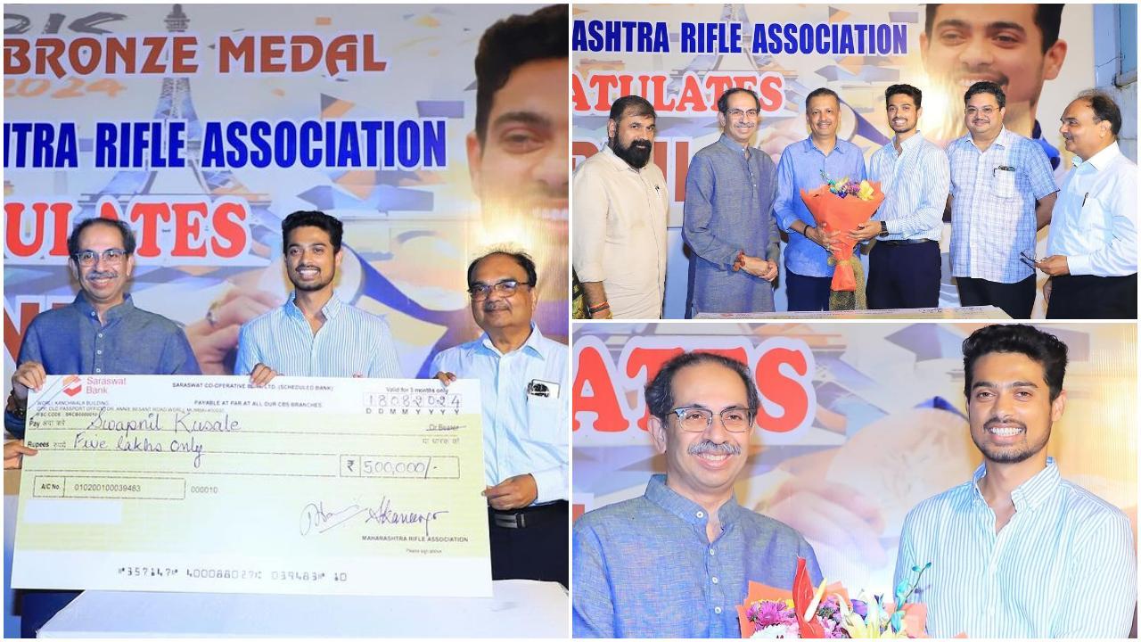 समारोह में प्रमुख अतिथि के रूप में उपस्थित पूर्व मुख्यमंत्री उद्धव ठाकरे ने स्वप्निल कुसाले को 5 लाख रुपए का चेक प्रदान कर उनकी कड़ी मेहनत और उत्कृष्ट प्रदर्शन की सराहना की. 