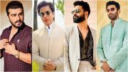 अर्जुन कपूर की तरह गहरे बेर के रंग का कुर्ता शाम के लिए एकदम सही पहनावा हो सकता है; शाहरुख खान बेज रंग का बंदगला पहने हुए हैं; विकी कौशल ग्रे रंग के सूट में हैं; आदित्य रॉय कपूर टोन-ऑन-टोन कढ़ाई वाले पीस के साथ लुक में चार चांद लगा रहे हैं.