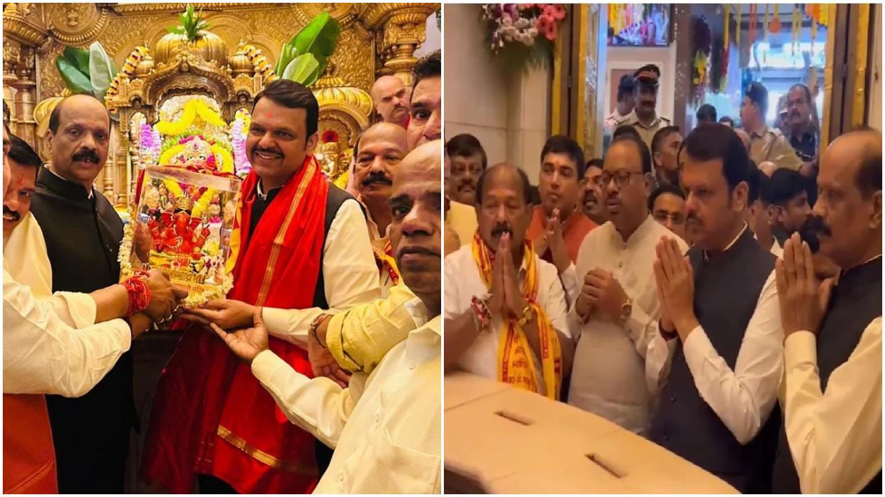 इस दौरान उनके साथ भारतीय जनता पार्टी (भा.ज.पा.) के प्रदेश अध्यक्ष चंद्रशेखर बावनकुले, शिंदे गुट के विधायक सदा सरवणकर और कई अन्य वरिष्ठ नेता तथा कार्यकर्ता भी मौजूद थे. (X/Pics, Devendra Fadnavis)
