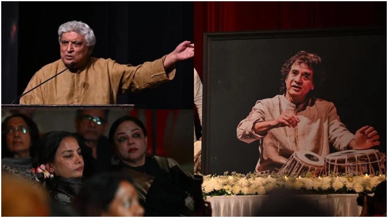 जाकिर हुसैन की प्रार्थना सभा.