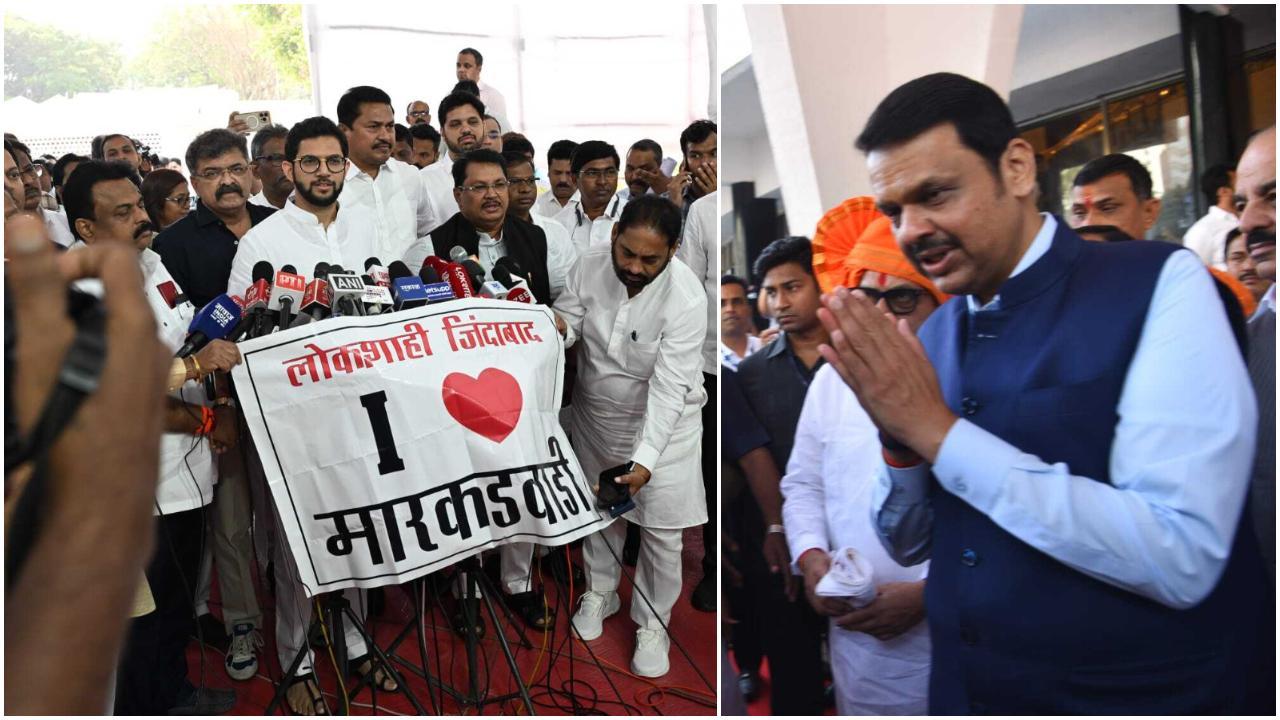 विपक्षी नेताओं ने सोलापुर के मालशिरस विधानसभा क्षेत्र के मरकडवाड़ी गांव में कर्फ्यू और ग्रामीणों की गिरफ्तारी पर भी आपत्ति जताई. (Pics/Sayyed Sameer Abedi)