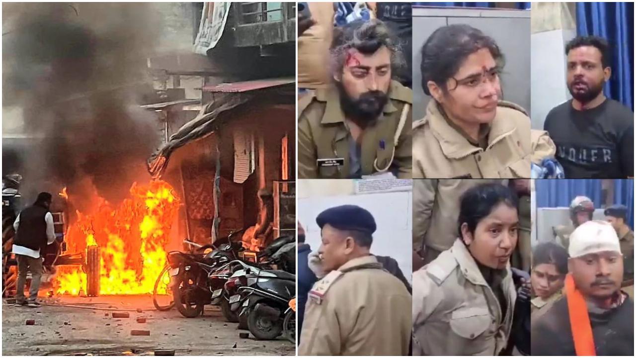 300 पुलिसकर्मी-निगम कर्मचारी घायल हैं.