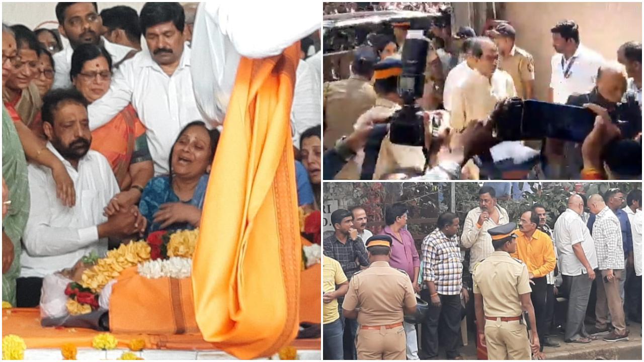 शिवसेना (UBT) के प्रमुख उद्धव ठाकरे ने घोसालकर परिवार को सांत्वना दी. इस दौरान वह अपनी पत्नी रश्मि ठाकरे और बेटे आदित्य ठाकरे के साथ उनके घर पहुंचे थे. इस दौरान संजय राउत भी दिखाई दिए थे. (Photos: Satej Shinde)