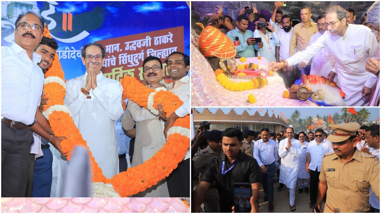 सिंधुदुर्ग के सावंतवाड़ी में शिवसेना (UBT) नेता उद्धव ठाकरे का जोरदार स्वागत किया गया. इस दौरान हजारों शिव सैनिक यहां मौजूद दिखाई दिए.  