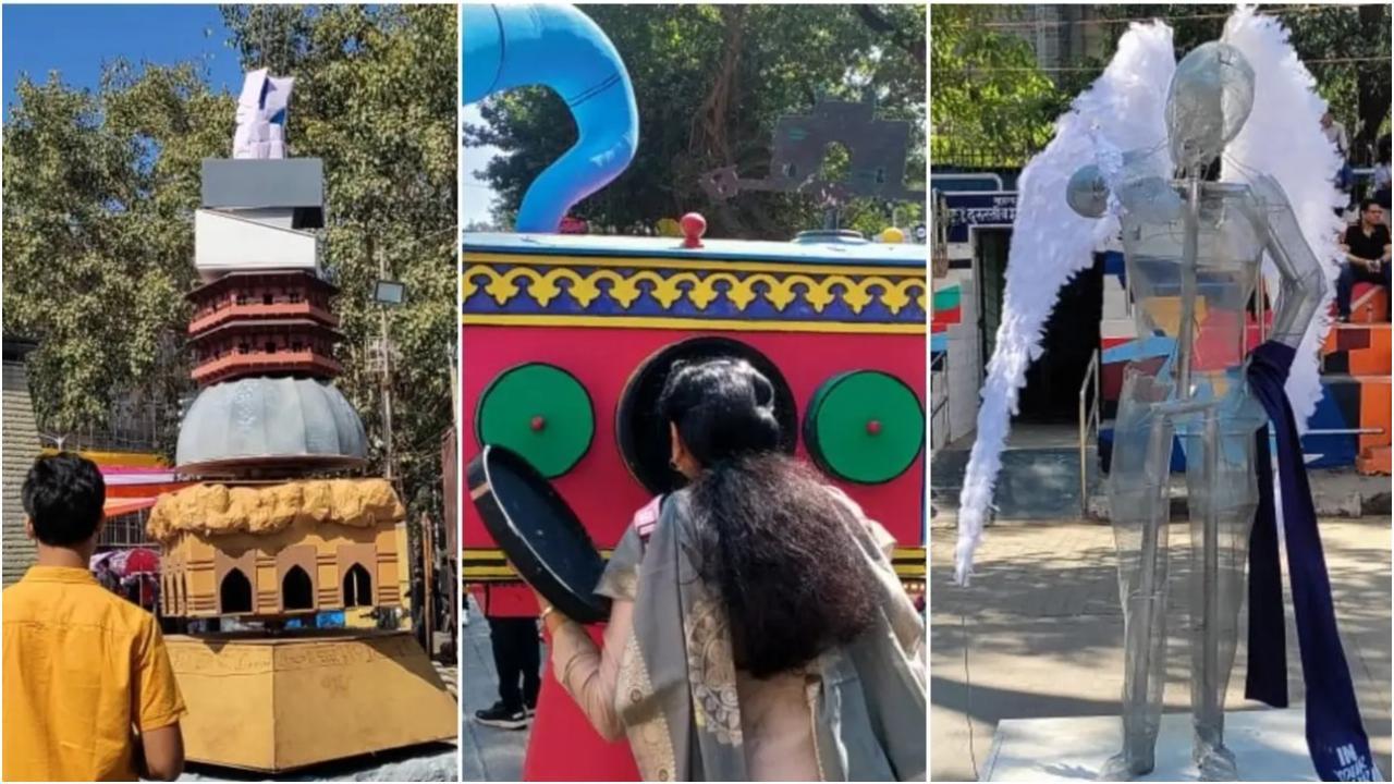 इसमें न केवल नेत्रहीनों के लिए बल्कि अन्य कला प्रतिष्ठान भी हैं जो मानवता के विकास, उपभोक्तावाद, प्रकृति की पुनः खोज और अतीत की मुंबई को फिर से जीने का चित्रण करते हैं. तस्वीरें सौजन्य: नैसिमेंटो पिंटो