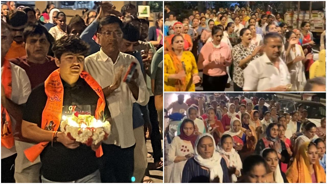 अंधेरी म्हाडा सोसायटी के निवासी प्रभात फेरी में राम की जय-जयकार करते दिखाई दिए. 