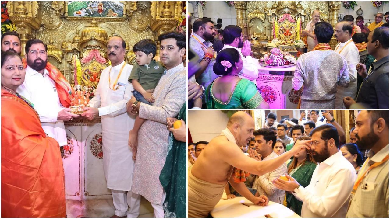 Eknath Shinde Siddhivinayak Darshan