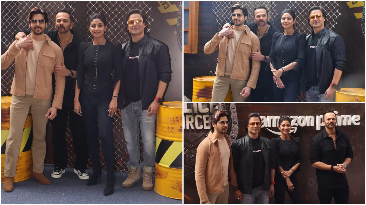 ‘इंडियन पुलिस फोर्स’ के ट्रेलर लॉन्च इवेंट में फिल्म से जुड़े सभी कलाकार शामिल होते दिखाई दिए. (Photographer - Yogen Shah)