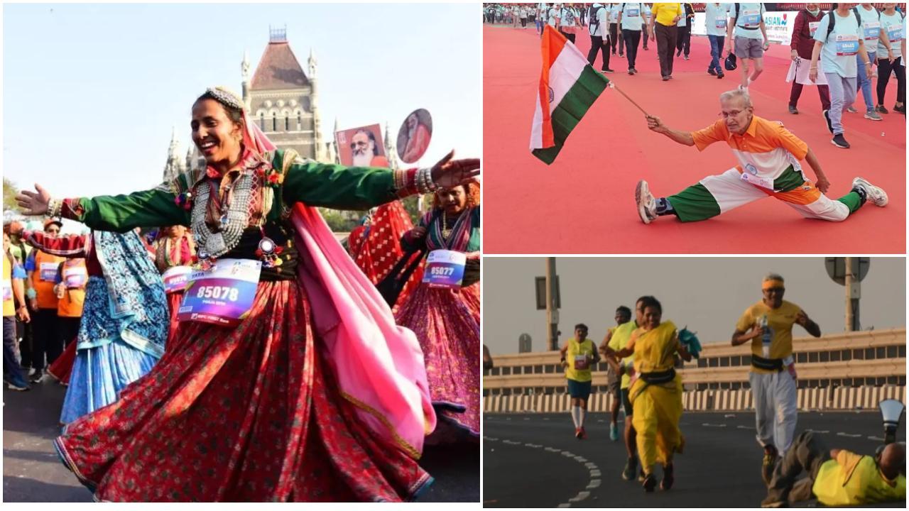 जैसे-जैसे मैराथन सकारात्मक भावना के साथ आगे बढ़ रही है, लोगों के बीच खास उत्साह देखने मिल रहा हैं. (फोटो सौजन्य: शादाब खान)
