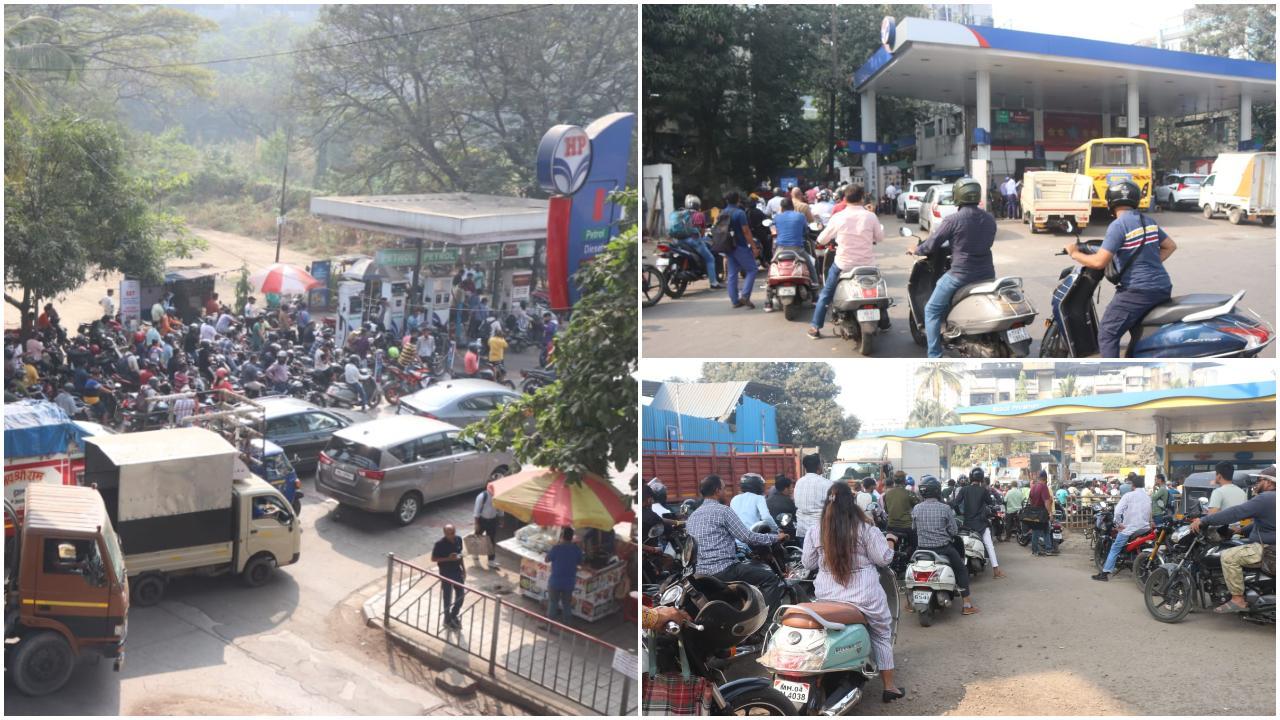 मुंबई-नागपुर के पेट्रोल पंपों की तस्वीरें चौकाने वाली है. (Pics/ Anurag Ahire) 