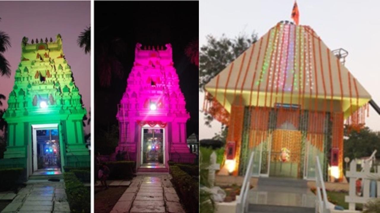 इनमें मुंबई, जामनगर, दहेज, नागोथाने, हजीरा, सिलवासा, हलोल, होशियारपुर, नागपुर, शहडोल, काकीनाडा और कई अन्य स्थानों जैसे रिलायंस सुविधाओं में विभिन्न मंदिर शामिल हैं.