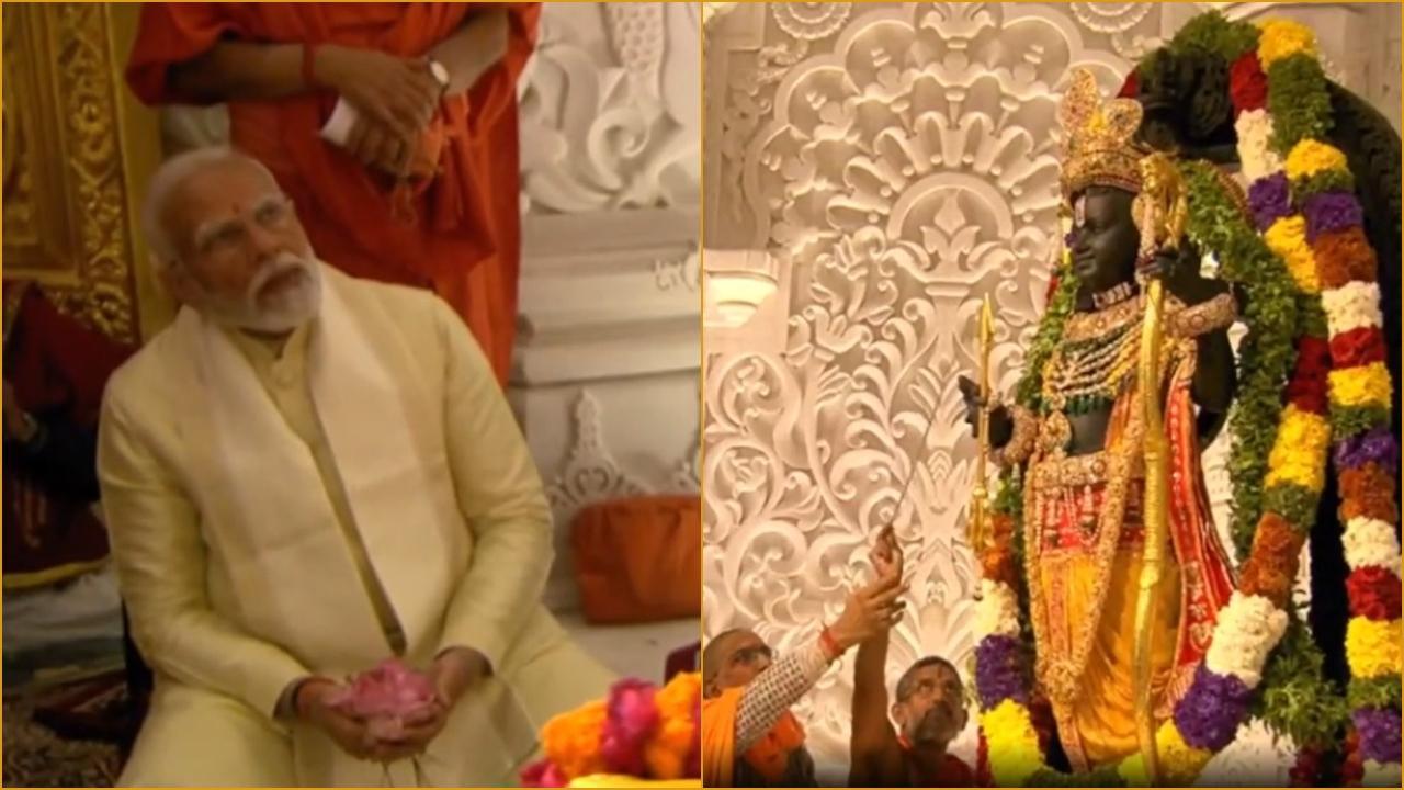 प्रधानमंत्री मोदी के हाथों हुई रामलला की प्राण प्रतिष्ठा. (फोटो/श्रीराम जन्मभूमि तीर्थक्षेत्र)