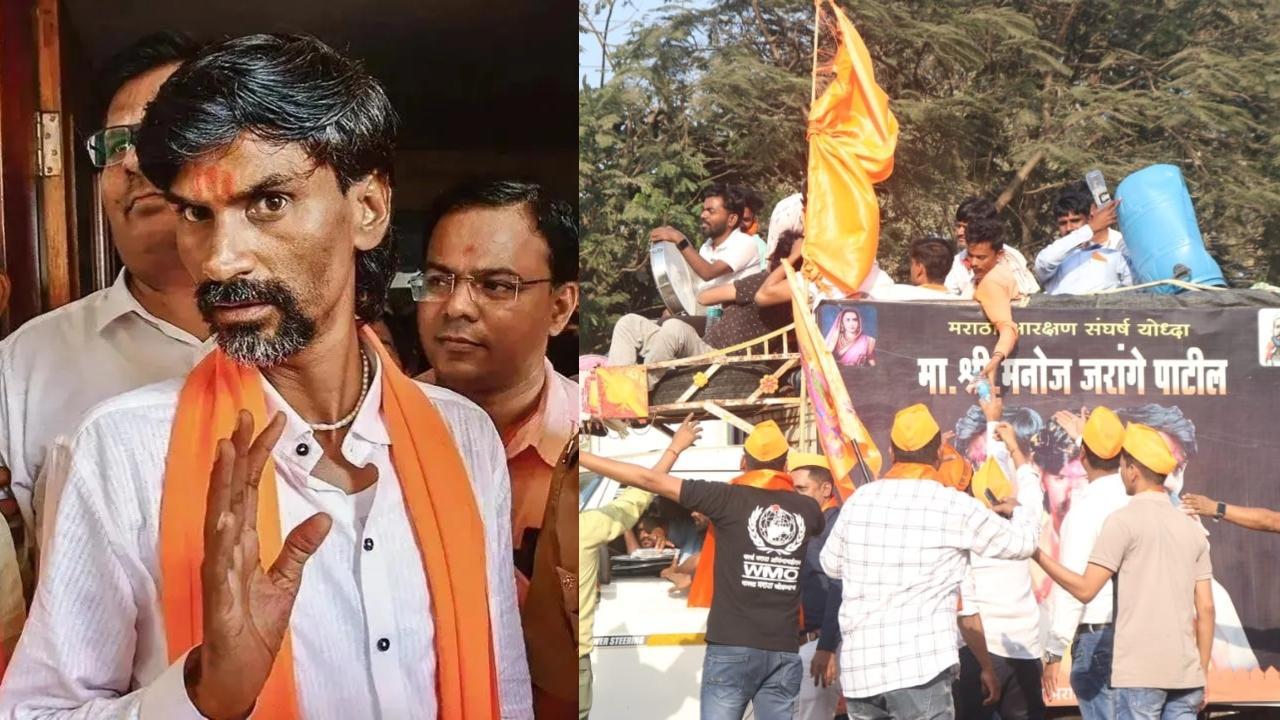 आज़ाद मैदान में भूख हड़ताल करना चाहते थे मनोज जारांगे. फोटो/अनुराग अहीरे