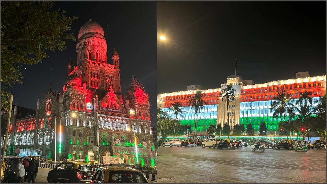 तिरंगे की चमक से सराबोर हुई मुंबई की ये खास इमारतें. (फोटो/अतुल कांबले)