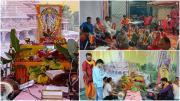 नायगांव के साईधाम कॉम्प्लेक्स में भगवान राम का जयकारा लगाकर 24 घंटे का अखंड पाठ किया जा रहा हैं.
