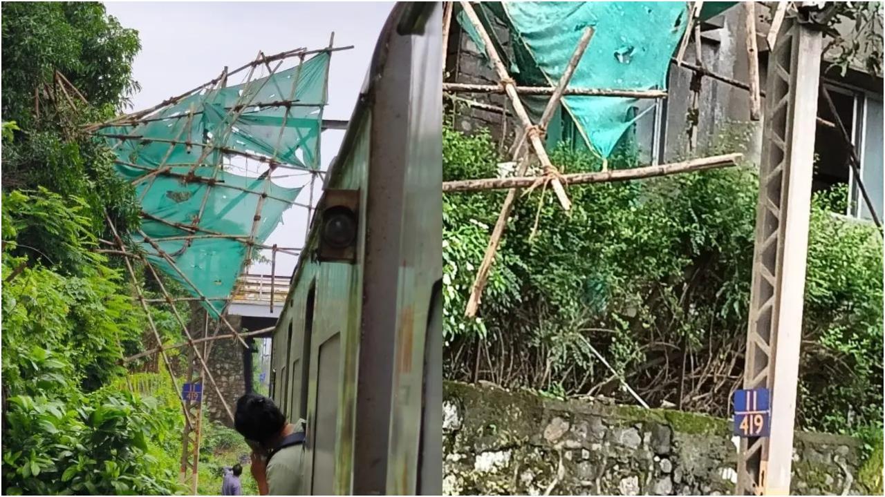 यात्रियों को पटरियों पर चलते हुए दिखाने वाले दृश्य सामने आए