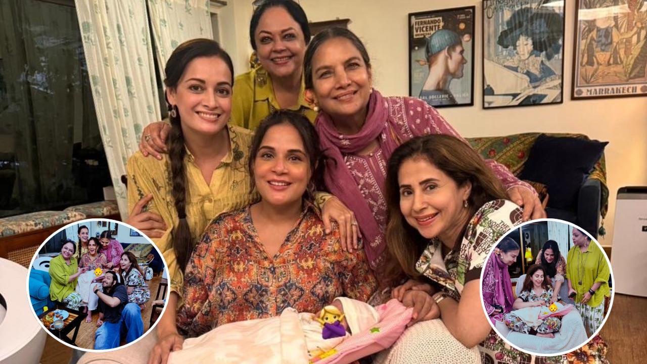 बॉलीवुड कपल के घर आईं खुशियों का जश्न मनाने ऋचा चड्ढा और अली फजल के घर पर एक साथ कई एक्ट्रेसेस पहुंची. 