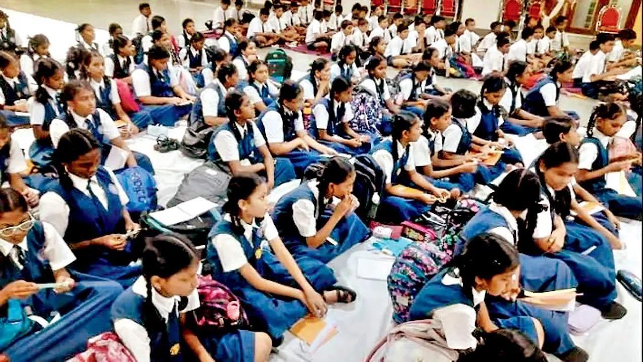 Students at Saraswati Vidya Mandir