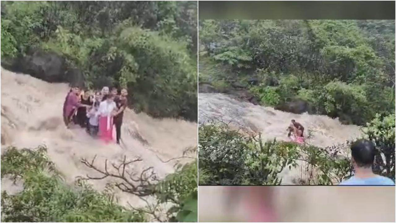 लोनावला में हुई घटना के वीडियो का स्क्रीन ग्रैब