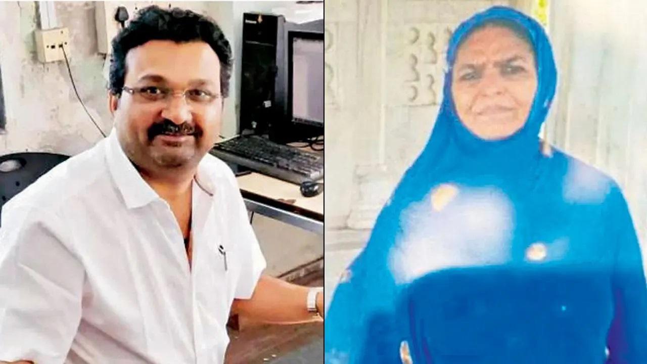 डॉ राजेश डेरे, आरोपी; (दाएं) रुबेदा शेख, जिसे डॉक्टर ने कुचल दिया