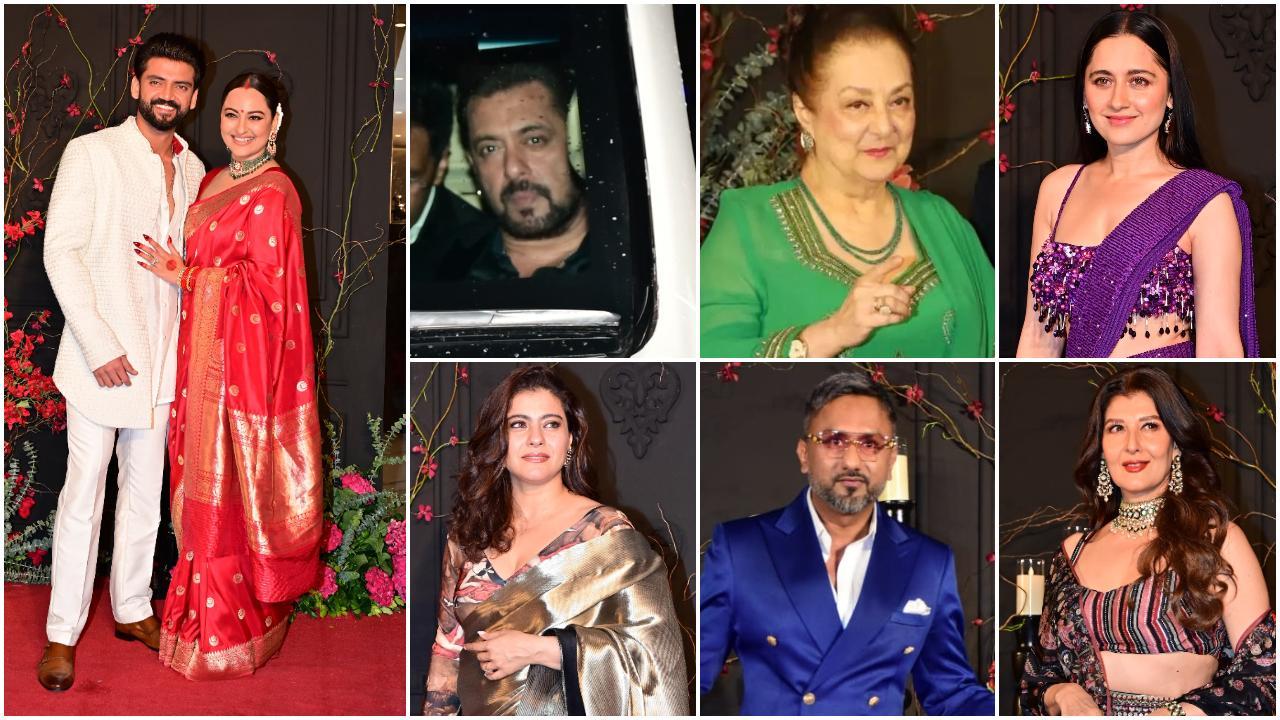 सोनाक्षी और जहीर के ग्रैंड रिसेप्सन में कपल एक दूसरे के साथ काफी अच्छा लग यह था. (Photos-yogen shah)