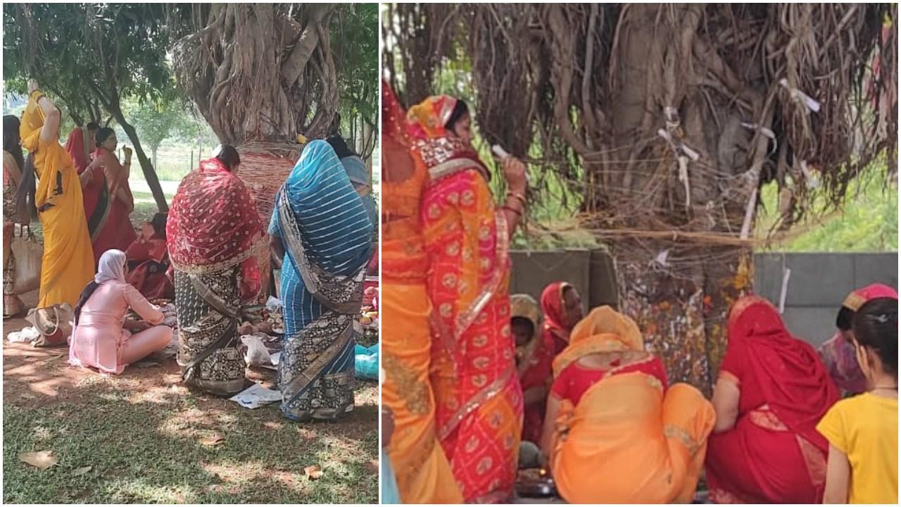 सुहागन महिलाओं ने की अपने पति की लंबी आयु की कामना