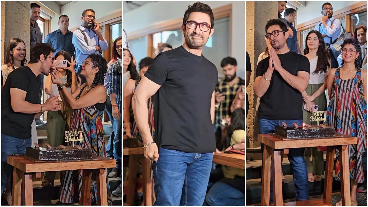 बर्थडे सेलिब्रेशन के दौरान आमिर खान ने मीडिया से भी खुलकर बात की. (Pictures/Yogen Shah and Pallav Paliwal)