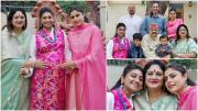 परिवार के साथ शेयर की इन तस्वीरों में मोहिना बेहद खुश नजर आई. दूसरी बार मां बनने की खुशी अभिनेत्री के चेहरे पर साफ नजर आ रही है. 