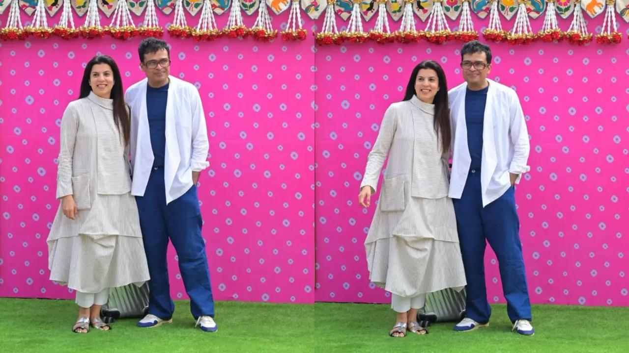 पूर्व भारतीय क्रिकेटर से कमेंटेटर बने संजय मांजरेकर अपनी पत्नी के साथ राधिका मर्चेंट और अनंत अंबानी के प्री-वेडिंग सेलिब्रेशन के लिए जामनगर पहुंचे.
