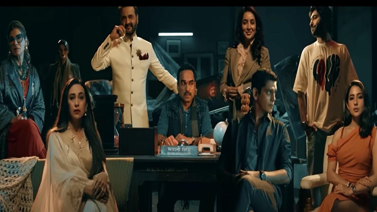 मर्डर मुबारक फिल्म के ट्रेलर का स्क्रीन ग्रैब