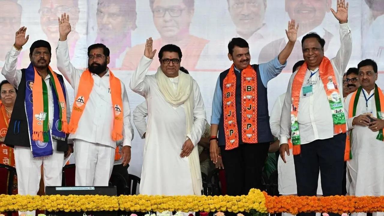 दादर शिवाजी पार्क में दिखी महायुती की ताकत. फोटो/आशीष राजे
