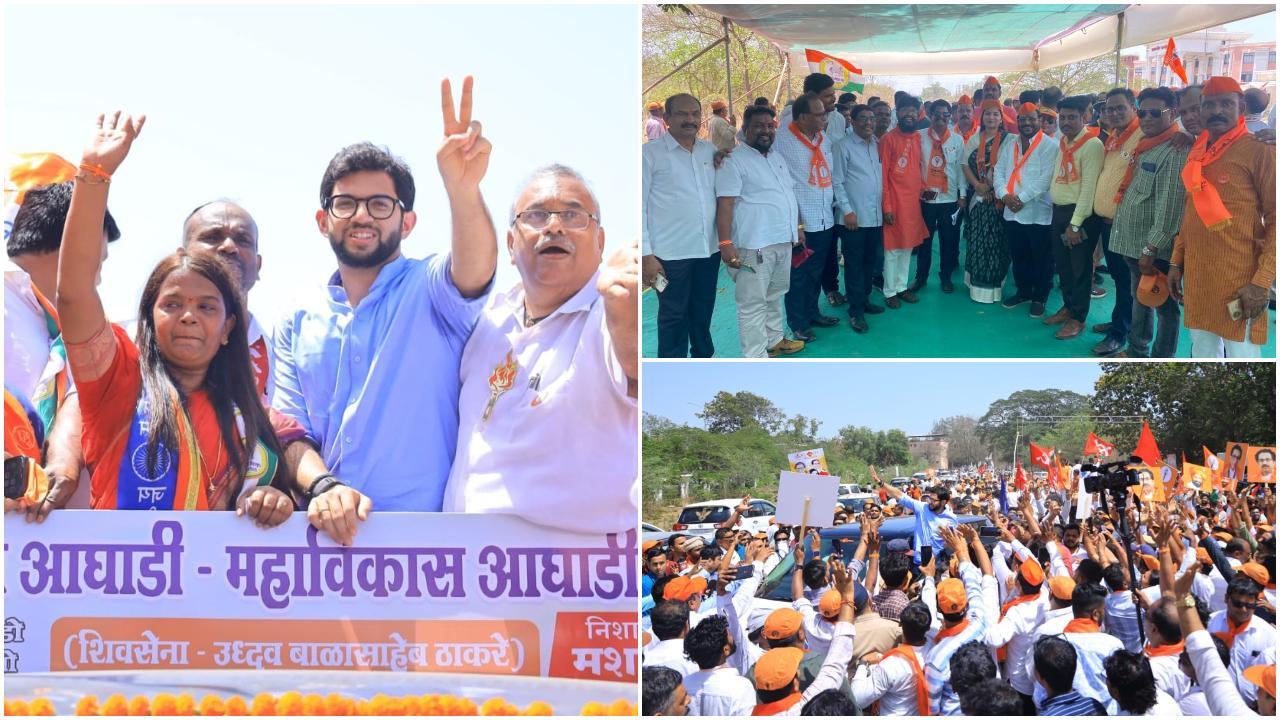 भारती कामडी के पालघर प्रचार रैली के दौरान आदित्य ठाकरे ने सत्ताधारी पक्ष को जमकर खरी खोटी सुनाई.