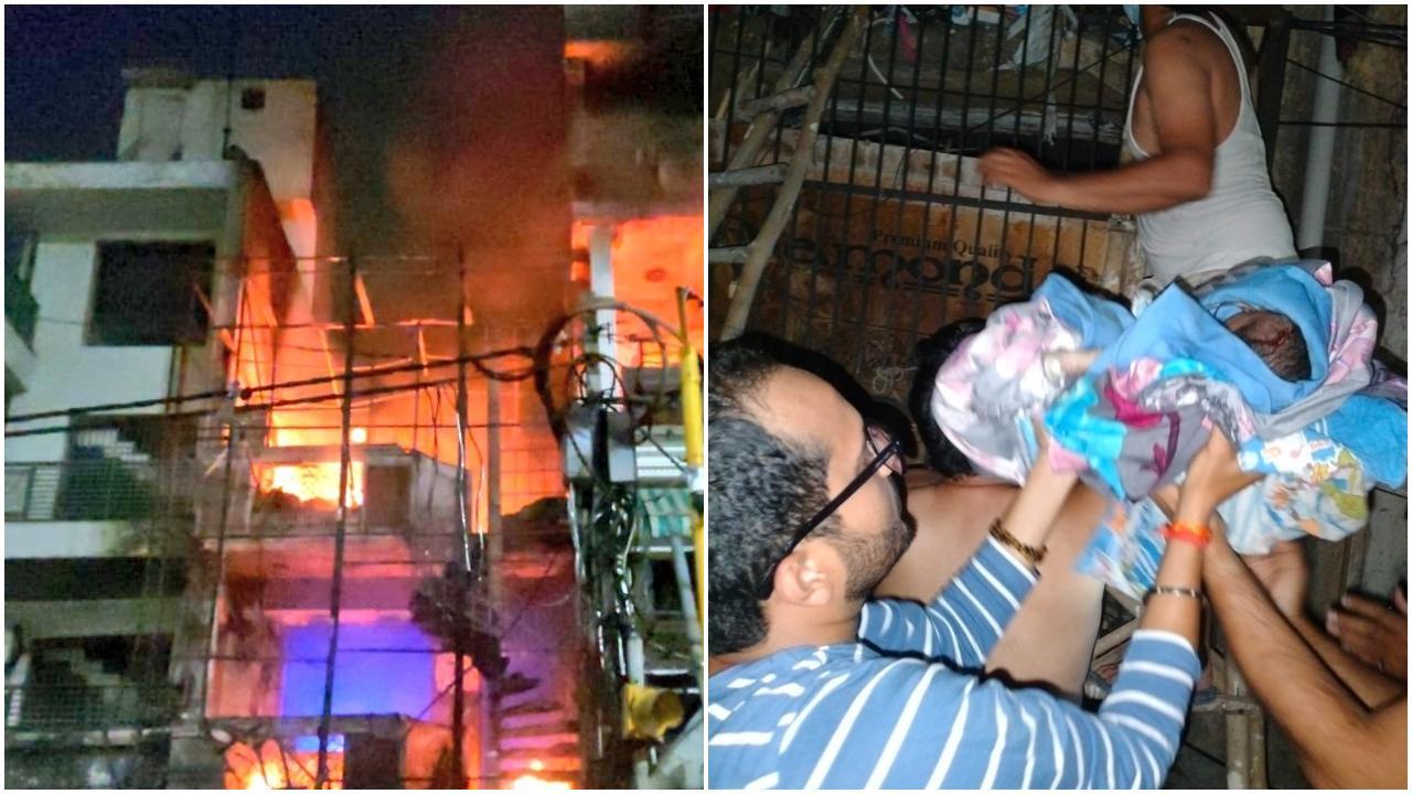 बेबी केयर हॉस्पिटल में लगी आग की कुछ तस्वीरें सामने आई हैं जो की बेहद दर्दनाक है. Pics/X 
