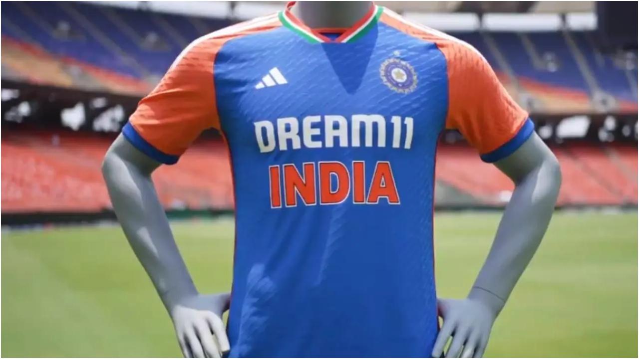 टीम इंडिया की टी20 वर्ल्ड कप 2024 जर्सी (तस्वीर: स्क्रीनशॉट/@BCCI)