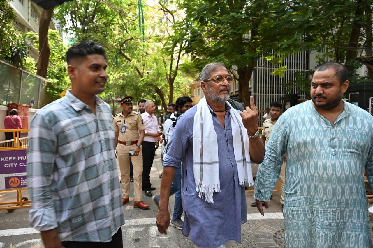 लोकसभा चुनाव के लिए नाना पाटेकर ने भी अपना वोट दिया.