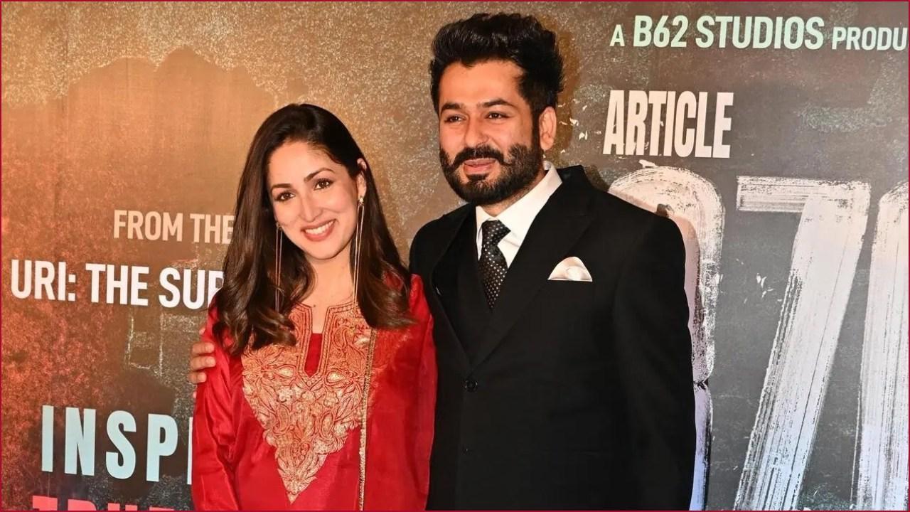 पति आदित्य धर के साथ यामी गौतम. (फोटो/योगेन शाह)