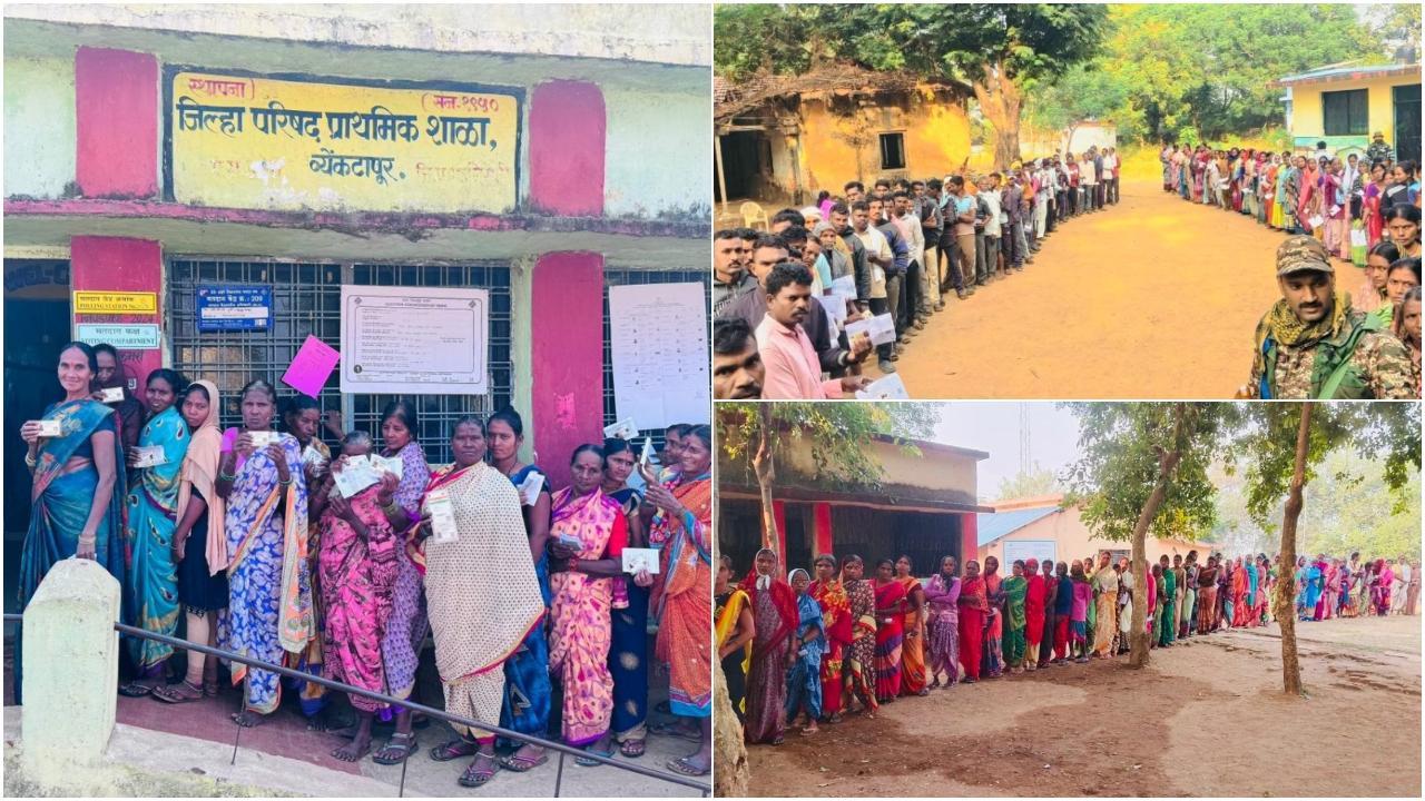 माओवाद प्रभावित इस क्षेत्र में भारी सुरक्षा के बीच मतदान प्रक्रिया शांतिपूर्ण ढंग से जारी है. (स्टोरी- Vinod Menon)