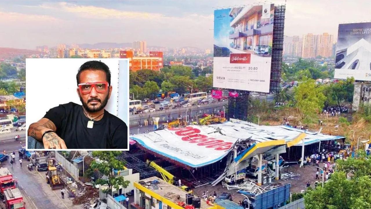 होर्डिंग पेट्रोल पंप पर दुर्घटनाग्रस्त हो गई, जिससे 17 लोगों की मौत हो गई थी.