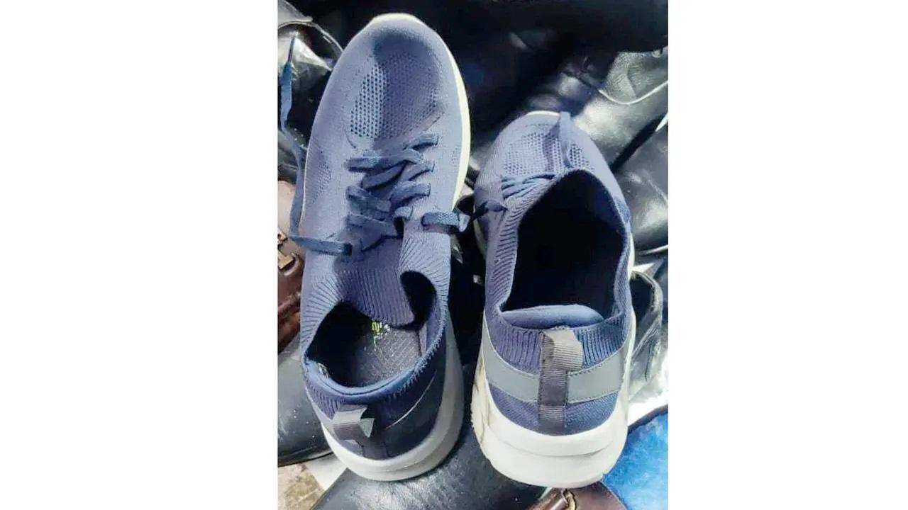 A pair of recovered stolen shoes