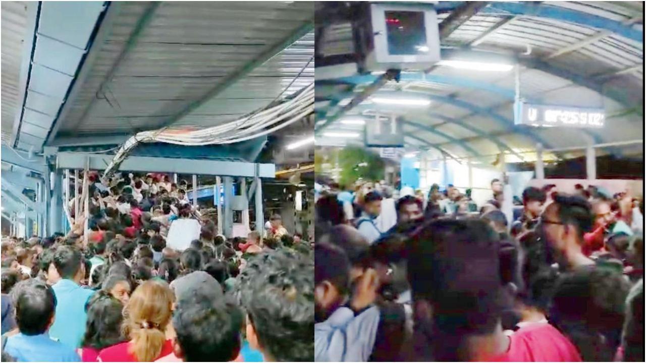 कल मलाड रेलवे-स्टेशन पर चिक्कर की भीड़ दिखी.