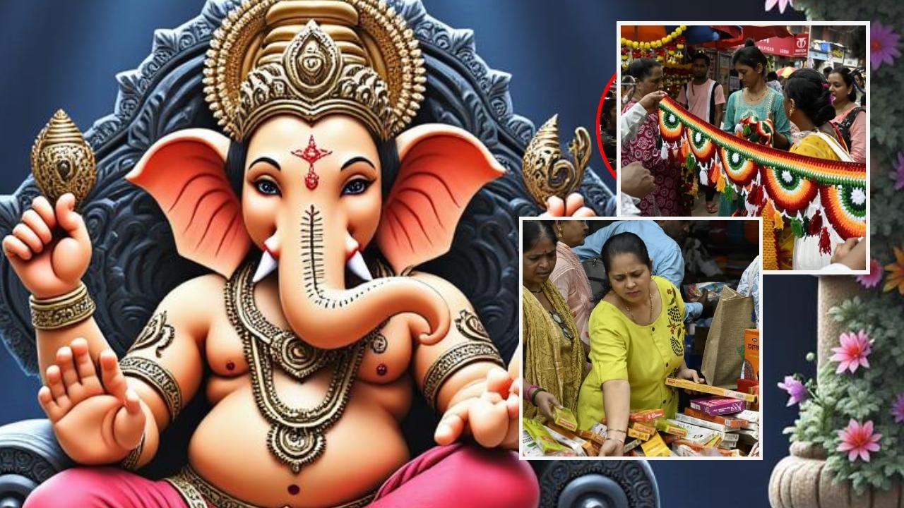 गणेश चतुर्थी के करीब आने के साथ ही दादर के कीर्तिकर मार्केट में चहल-पहल बढ़ गई है और लोग खरीदारी के लिए बाजार जा रहे हैं. (Pics/ Ashish Raje)